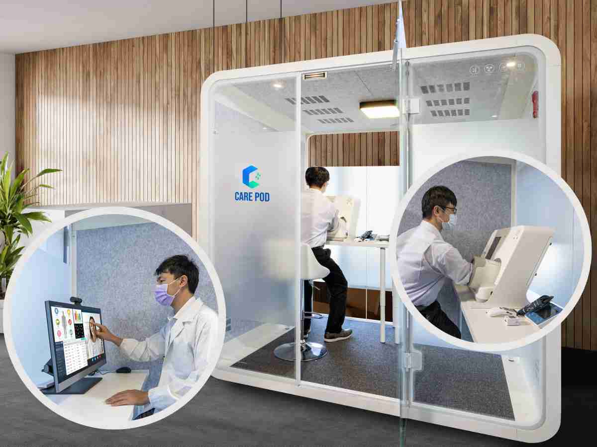 达擎于医疗科技展中展出＂远距诊疗舱＂，，，，以因应医疗数字化及社会高龄化趋势下、、、复诊及慢性病患等族群对于远距看诊需求逐渐升高所推出的创新整合方案。。。多功能合一、、、、高隐私性的远距诊疗舱可根据病患端与医师端的不同需求，，，，提供弹性化及客制化功能，，，节省医生和病患的精力及时间